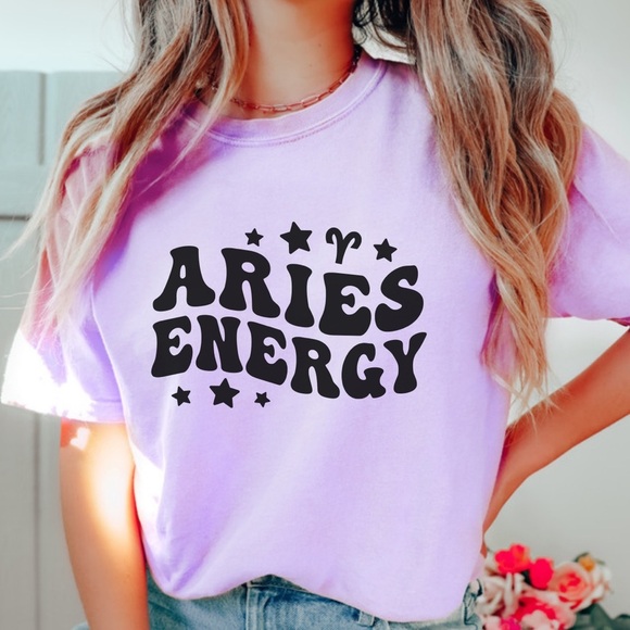 Tops - NEW Comfort Colors Aries Energy Graphic Tee Shirt S-4X